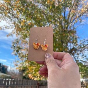 Disney waffle sandwich earrings